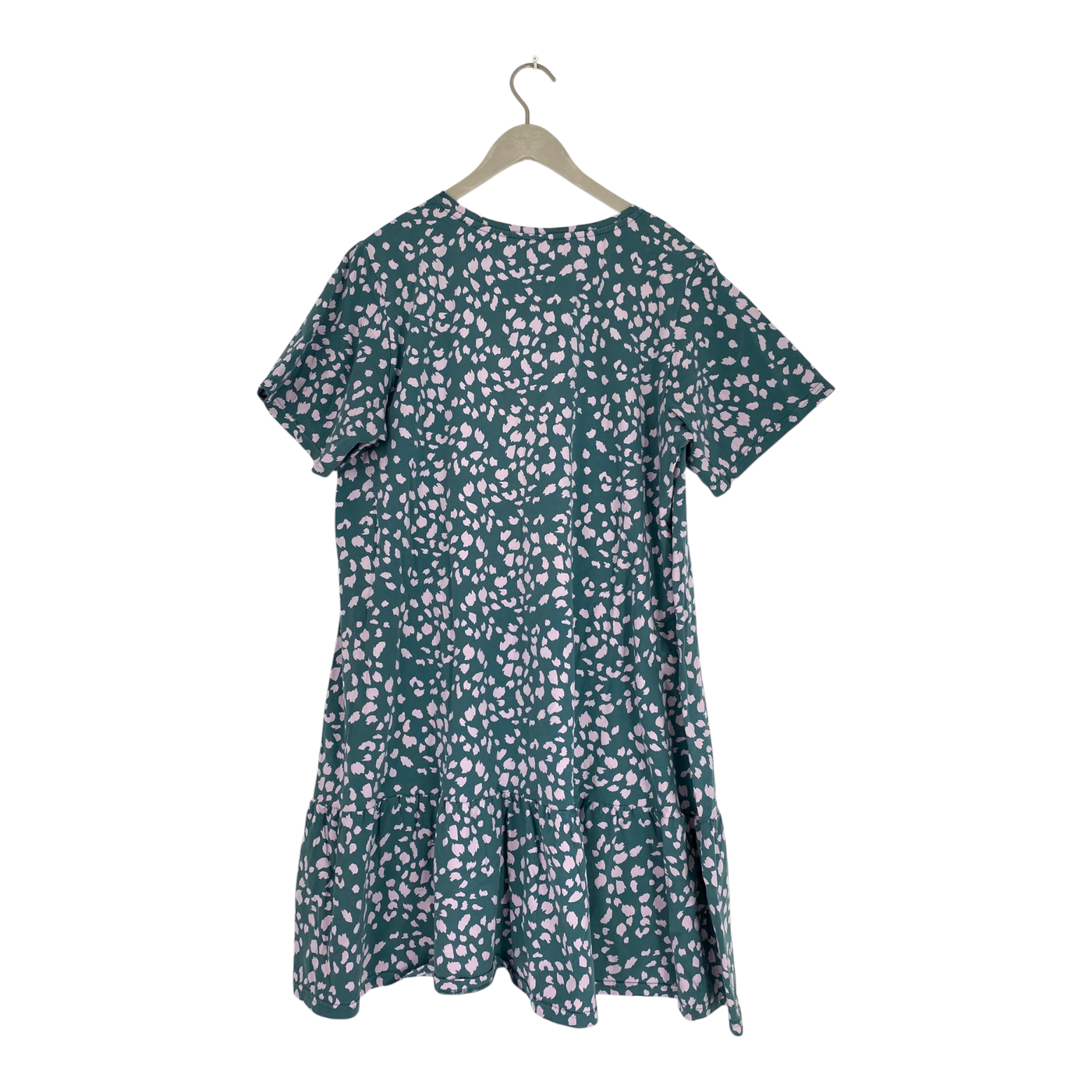 Kaiko ruffle t-shirt dress, blue leopard | woman XL