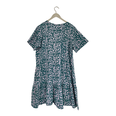 Kaiko ruffle t-shirt dress, blue leopard | woman XL