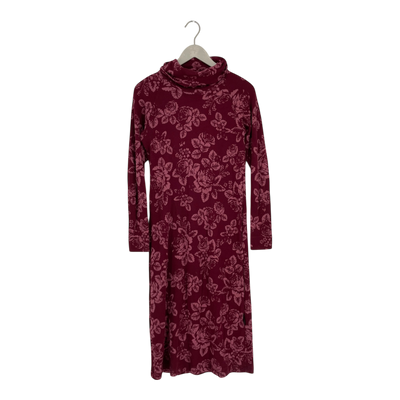 Ommellinen merino turtleneck dress, babushka roses | woman M