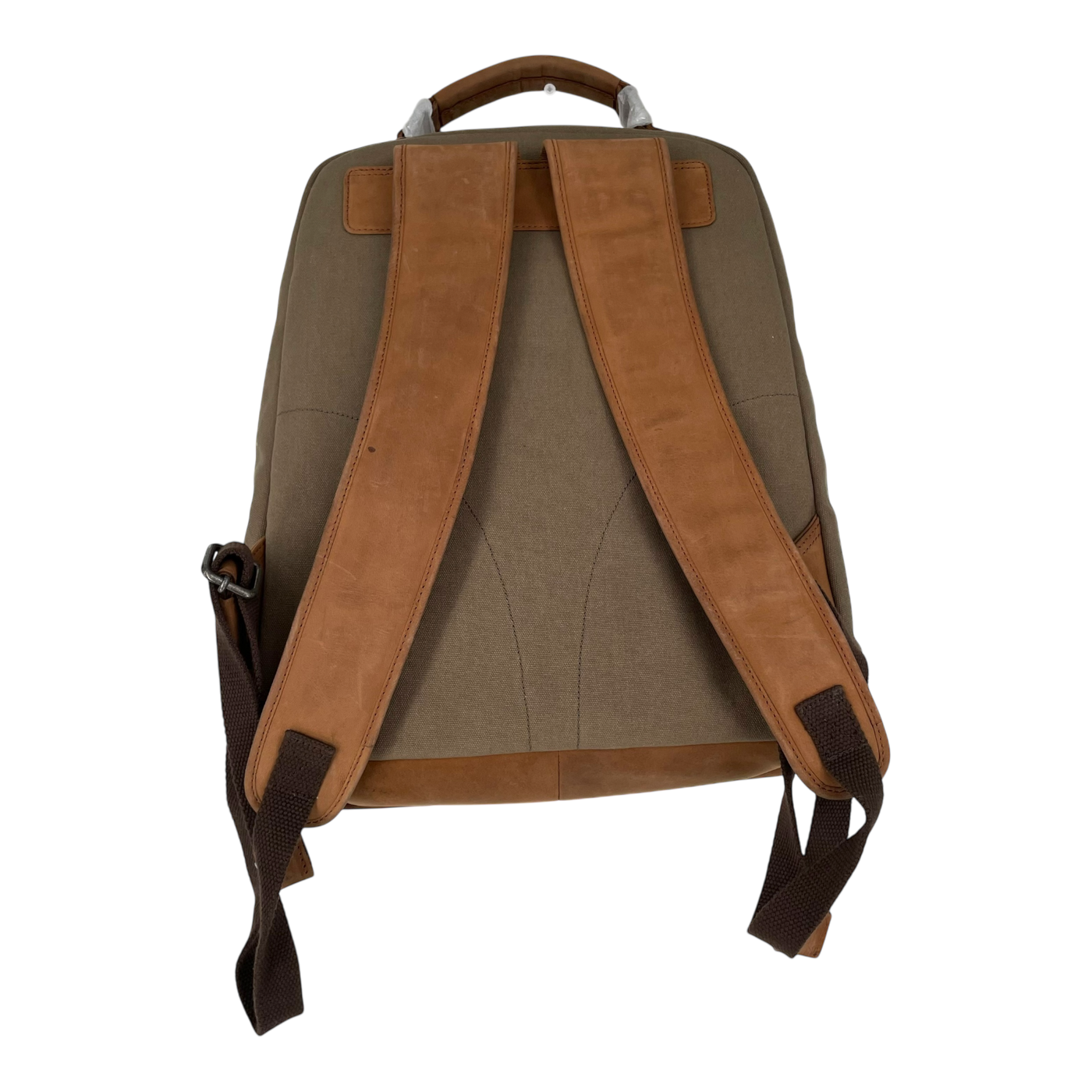 Holzrichter canvas backpack, moss green/caramel