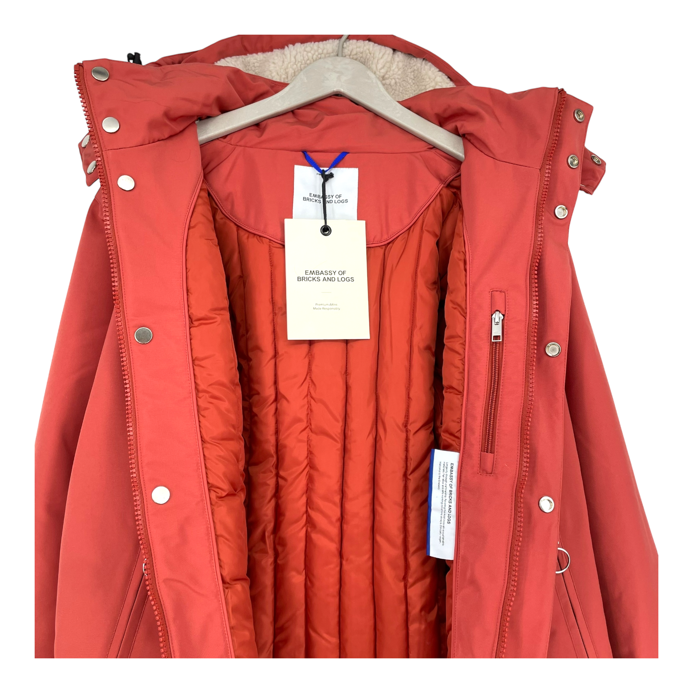 Embassy of Bricks and Logs ridgefield jacket, brick red | unisex L