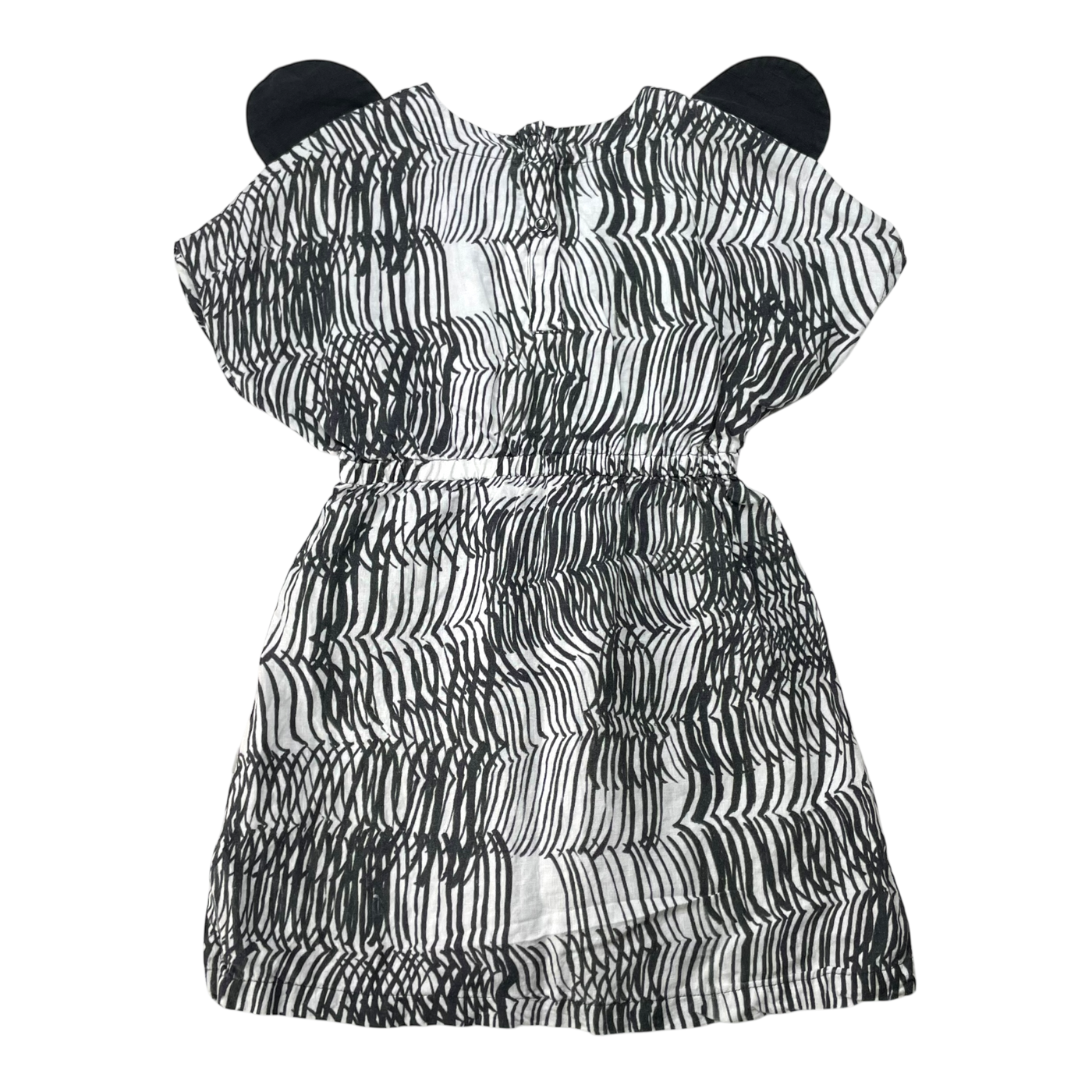 Papu linen dress, black/white | 98/104cm