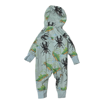 Mini Rodini sweat jumpsuit, insects | 52/62cm