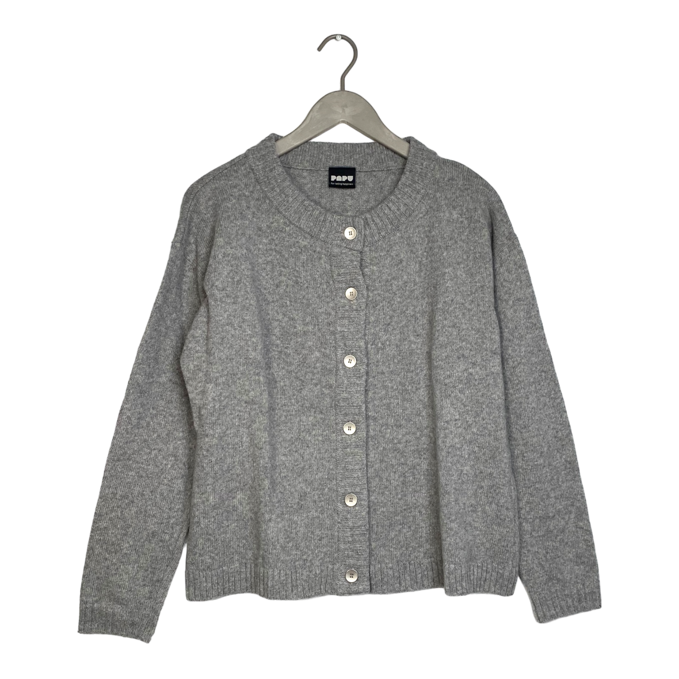 Papu merino wool cardigan, grey | women XS/S