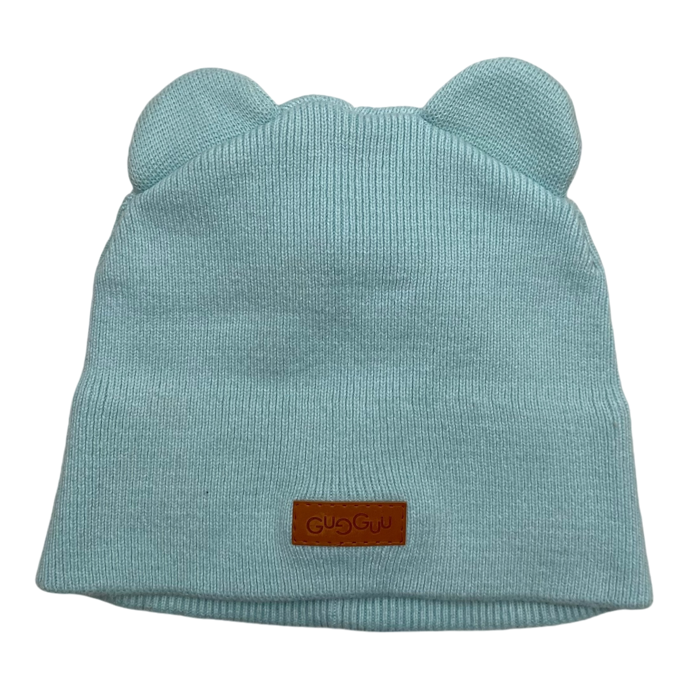 Gugguu cotton knitted beanie, aqua blue | 47-48cm