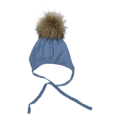 Gugguu merino furry beanie, sky blue | 35/36cm