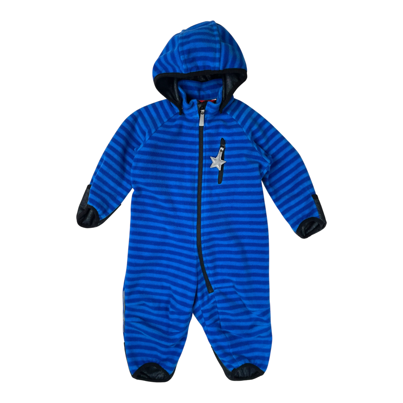 Reima fleece overall, blue stripes | 74cm