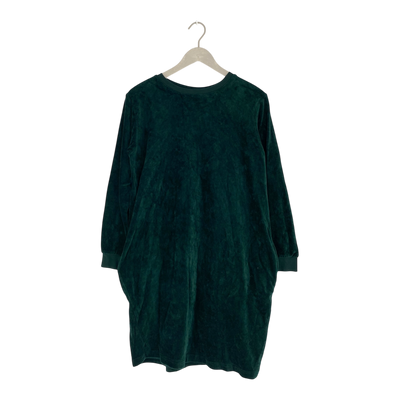 Aarre velour dress, emerald green | woman S