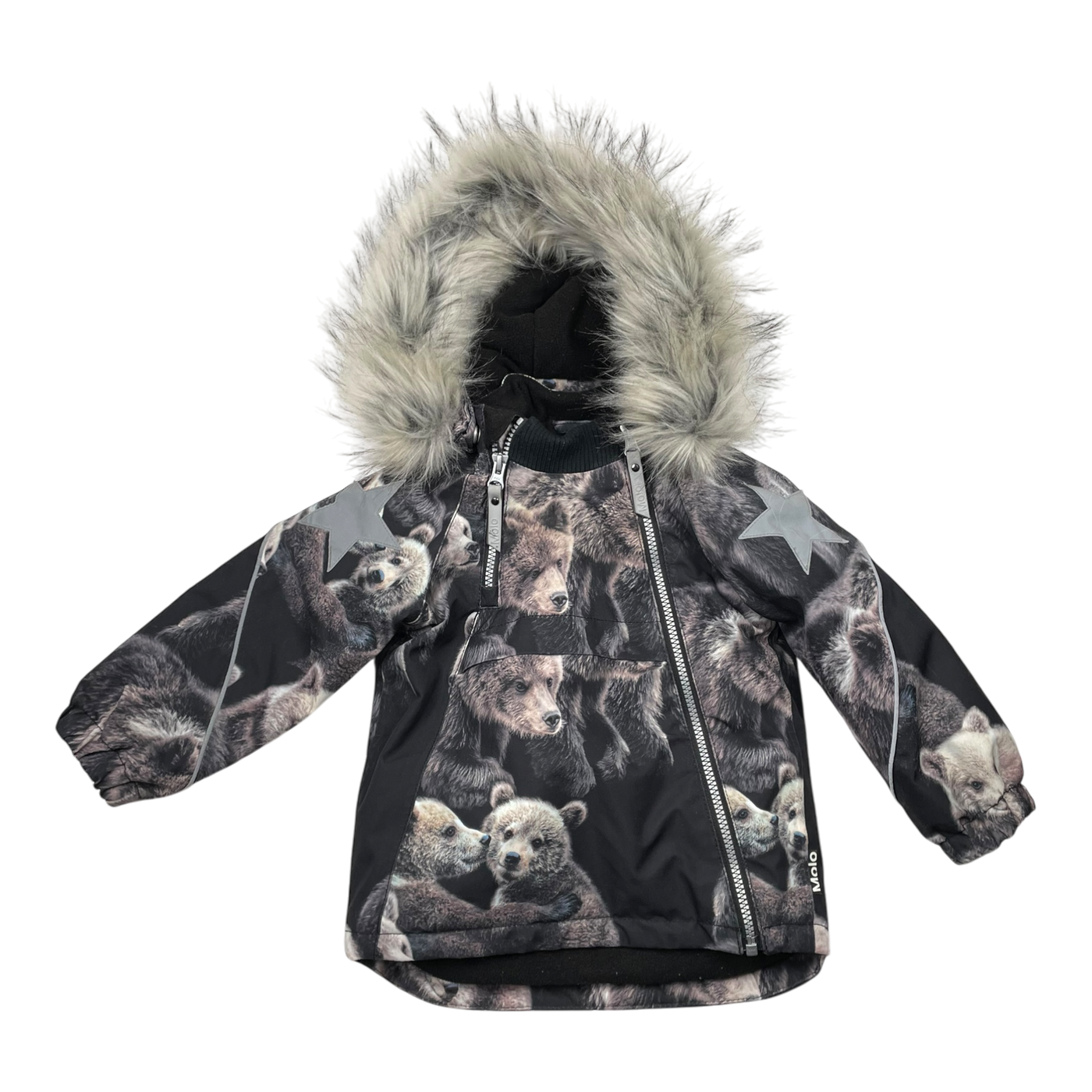 Molo hopla fur winter jacket, bear | 92cm