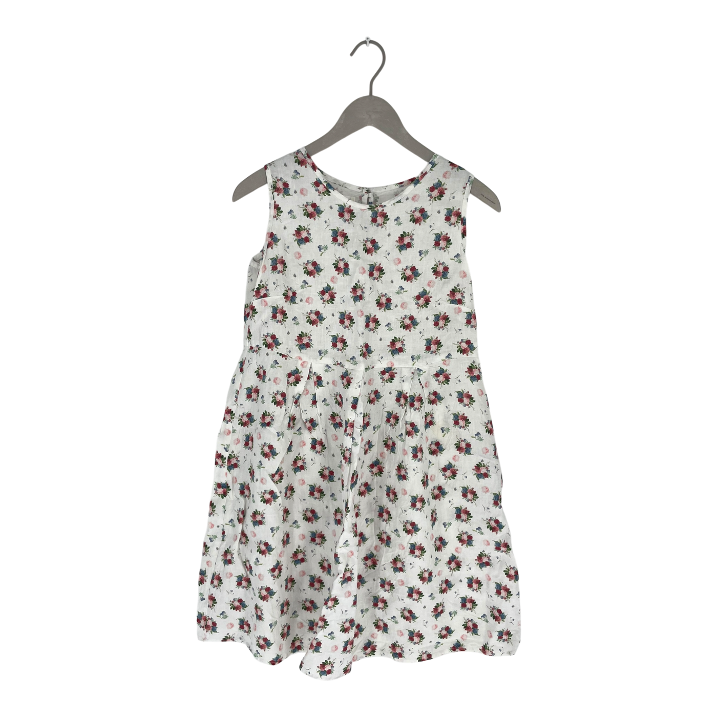 Bypias linen dress, flowers | woman S