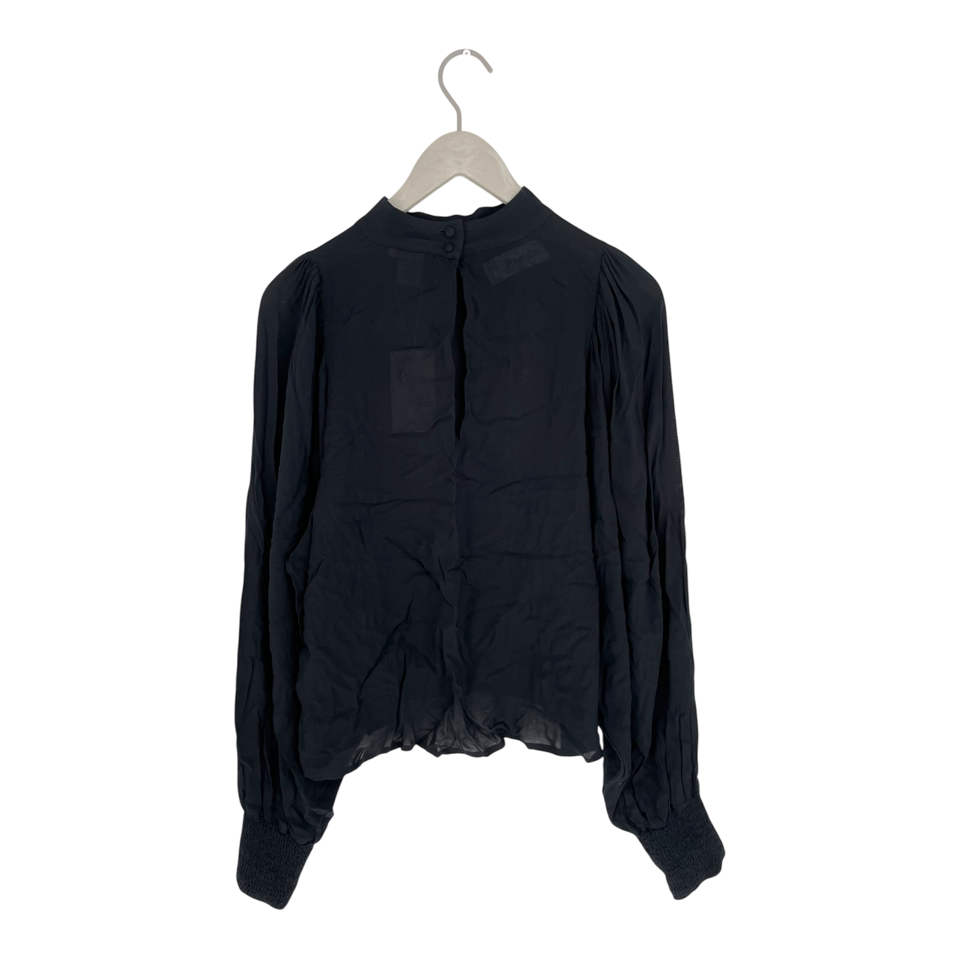 Kaiko puff blouse, black | woman M
