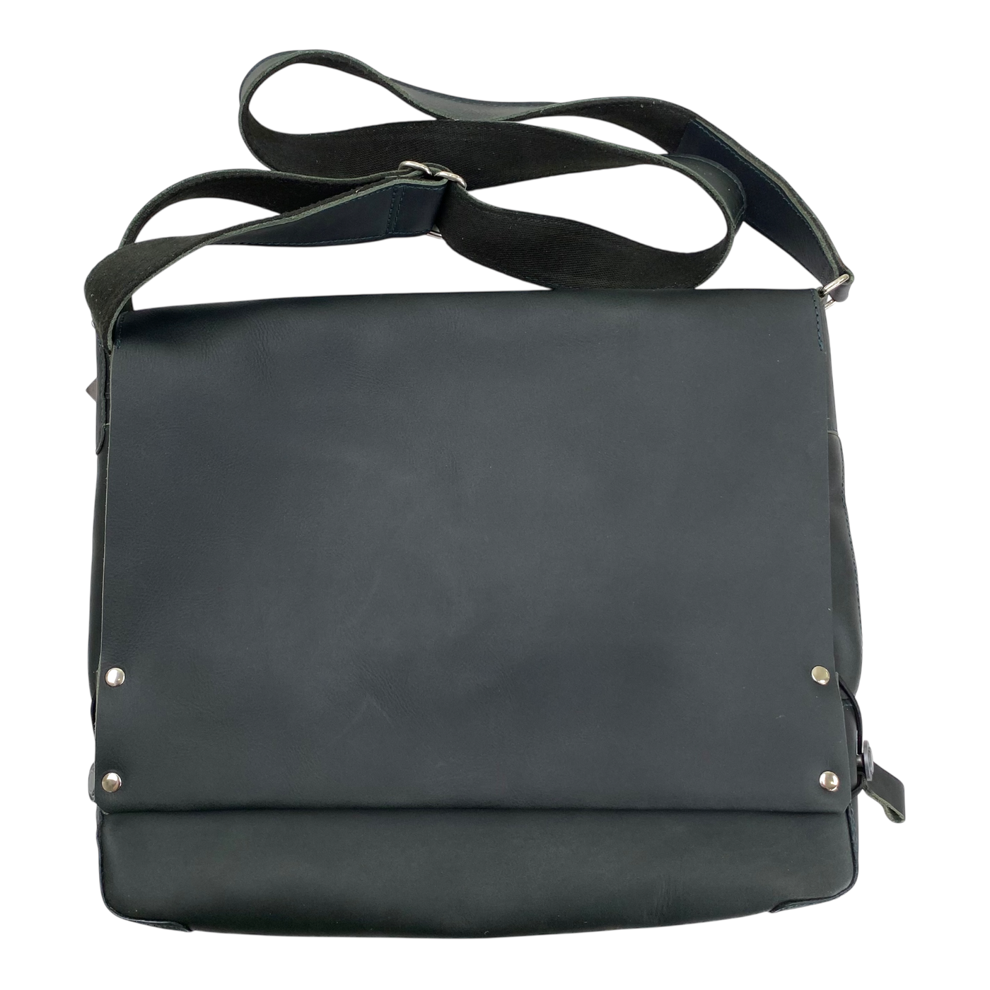 Harold's Bags leather messenger bag large, dark green