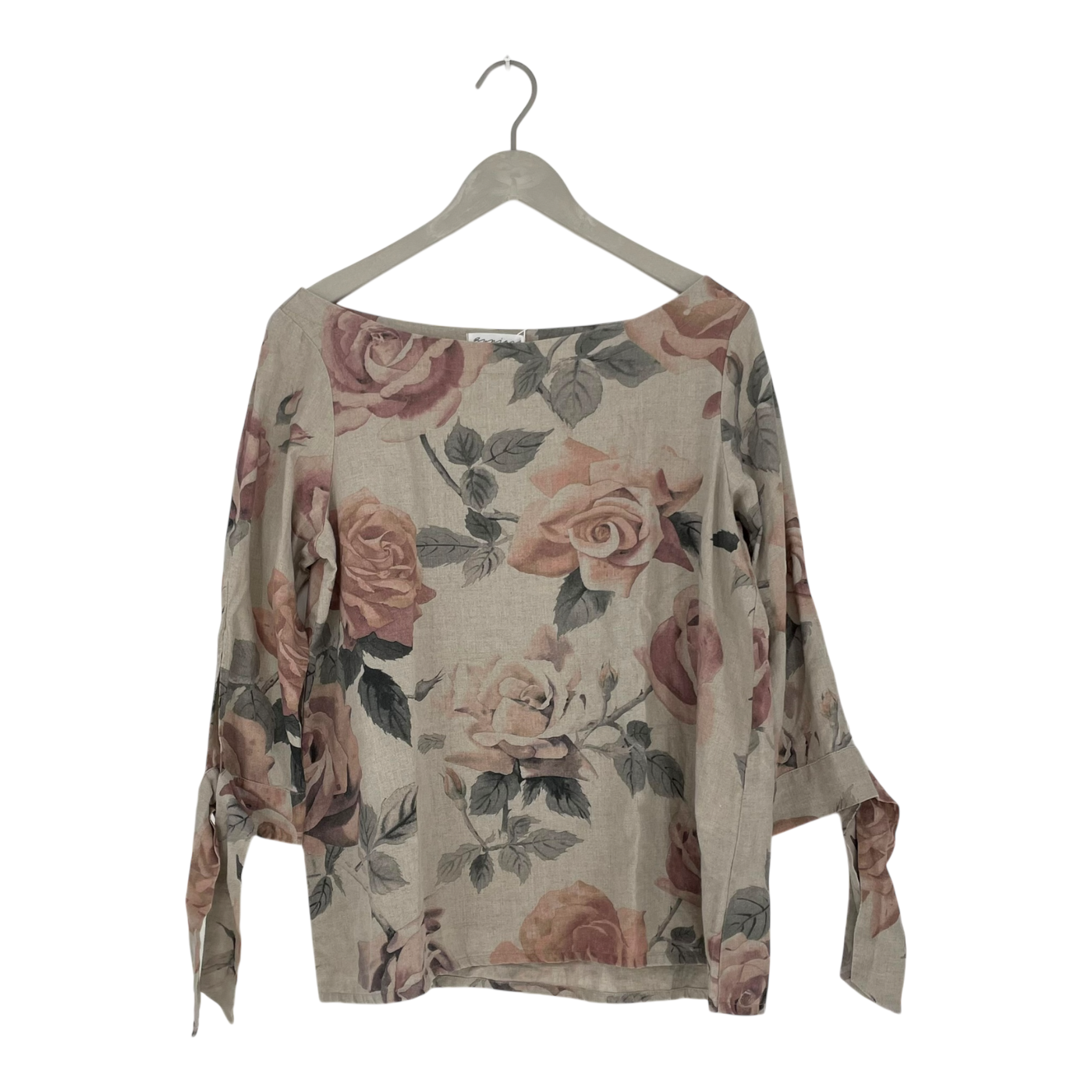 Bypias linen blouse, rose | woman M