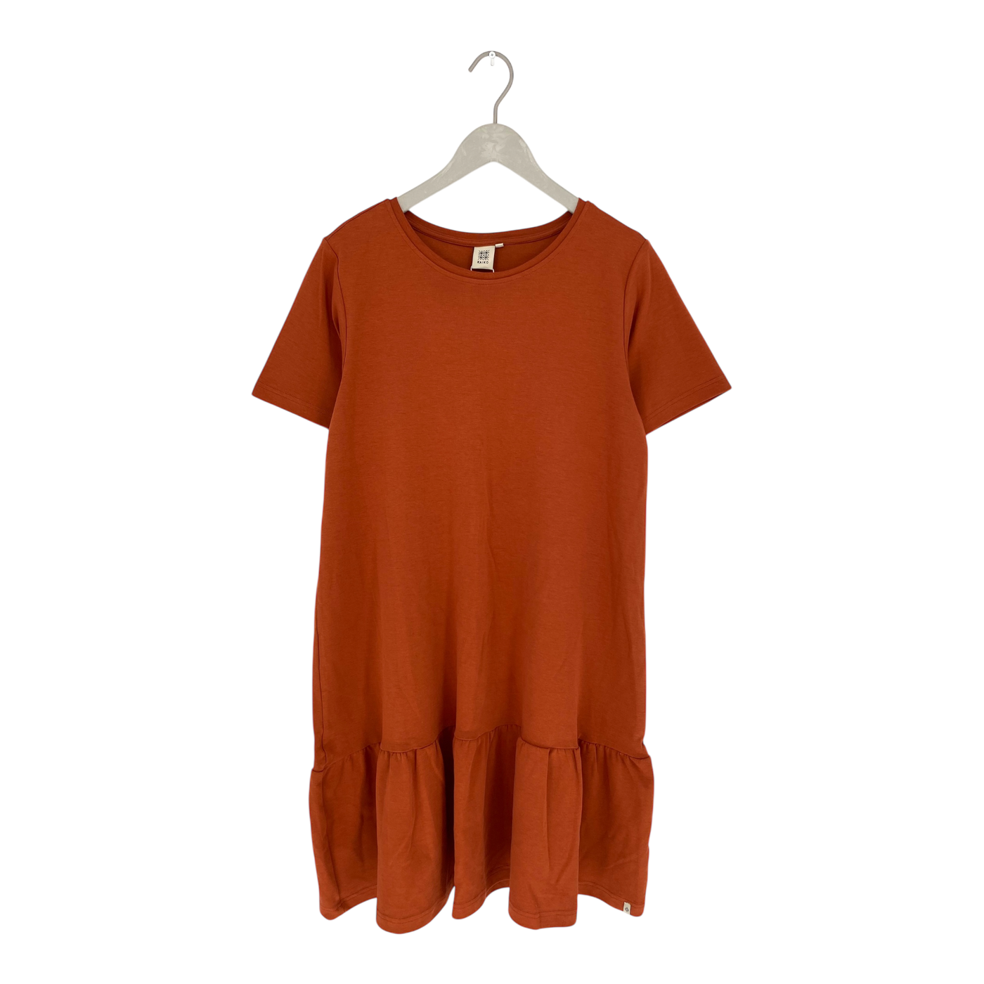 Kaiko ruffle t-shirt dress, rust | woman M