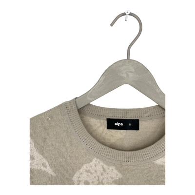 Alpa begonia alpakka silk t-shirt, leafs | woman S