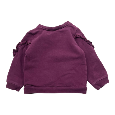 Gugguu frill sweatshirt, purple | 86cm