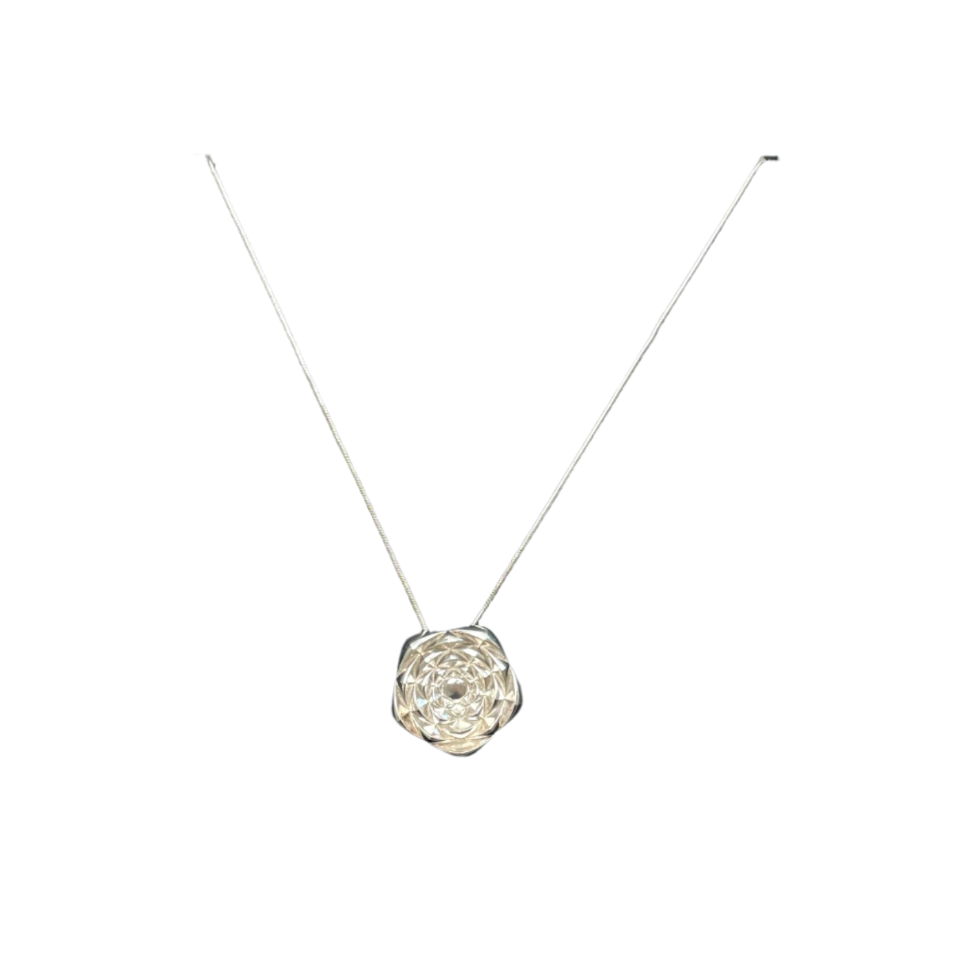 Lumoava roosa necklace, silver