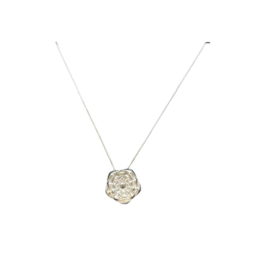Lumoava roosa necklace, silver