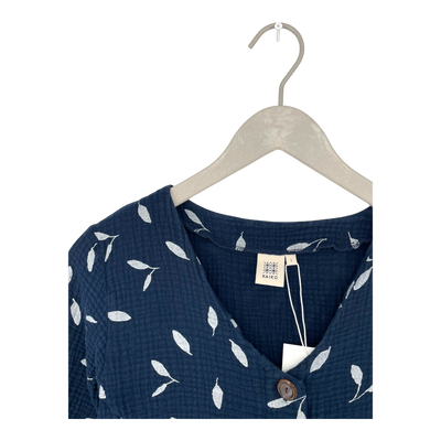 Kaiko muslin button dress, indigo wind | woman S