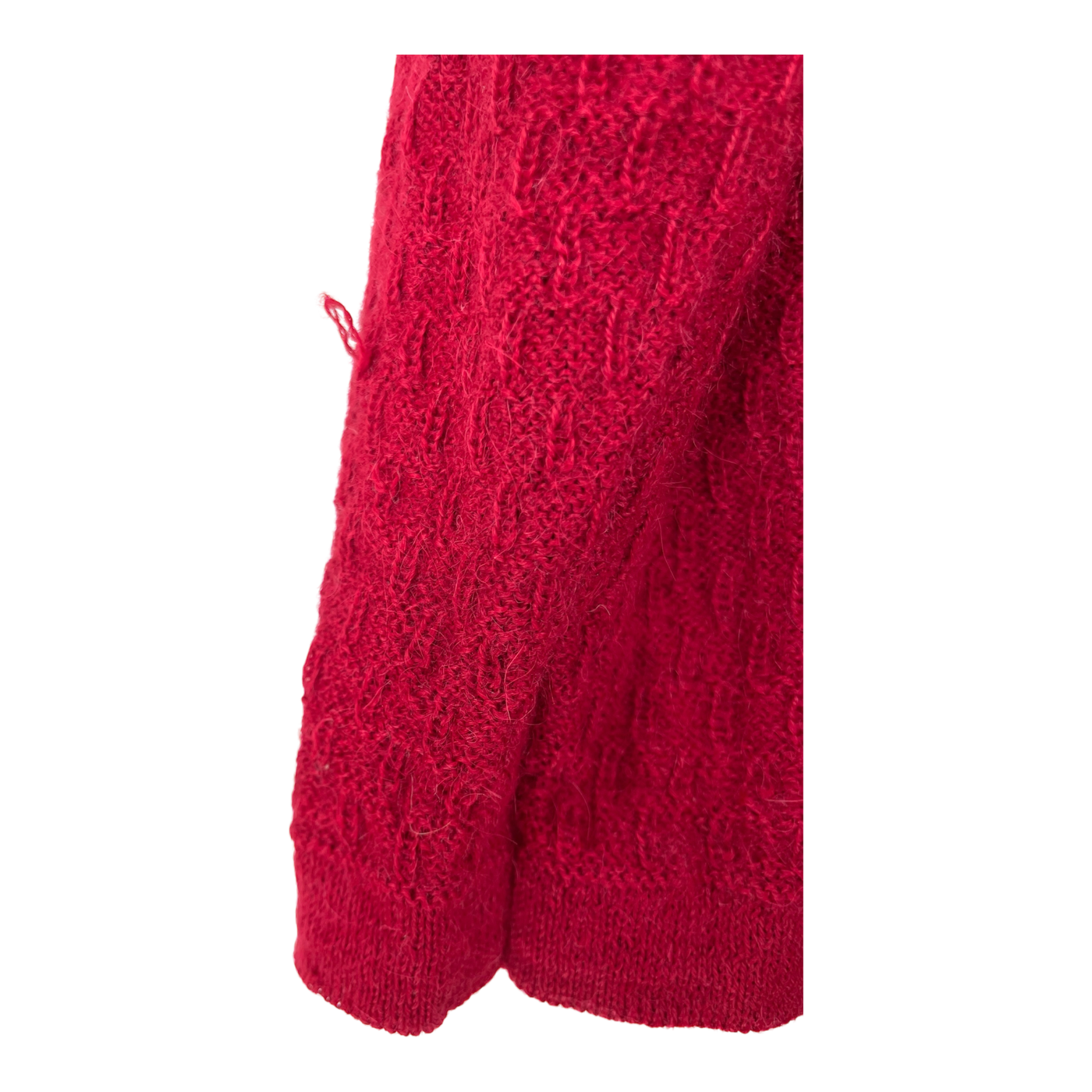 Alpa alpaca drizzle cardigan, red | woman XL