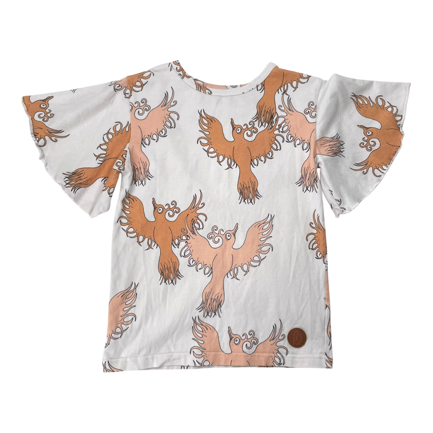 Blaa t-shirt, bird | 122/128cm