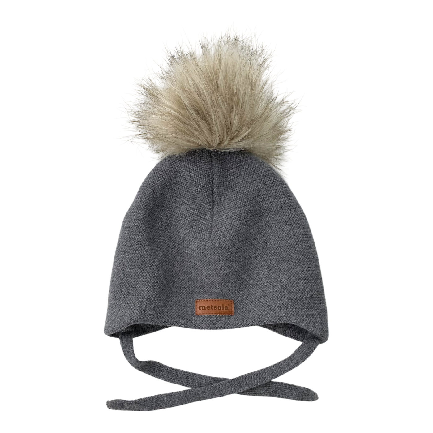 Metsola merino wool beanie, grey | 1-2yrs