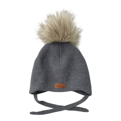 Metsola merino wool beanie, grey | 1-2yrs