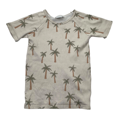 Metsola rib t-shirt, palm | 122/128cm