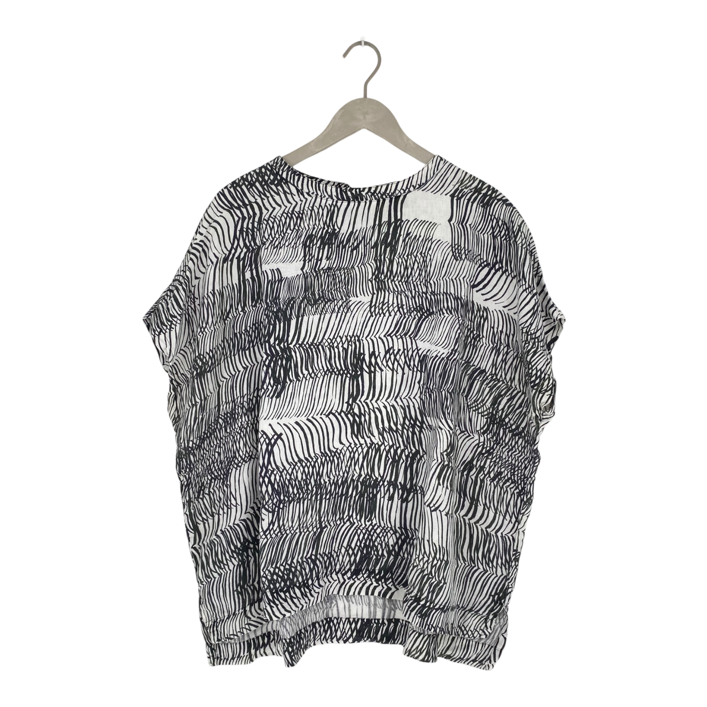 Papu linen shirt, sound waves | woman L