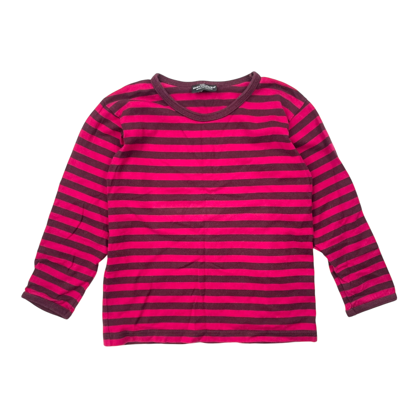 Marimekko stripe shirt, red/purple | 110cm