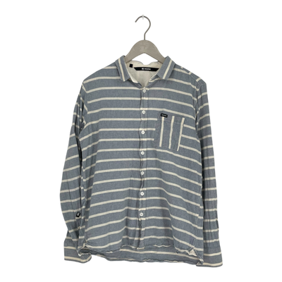 Makia button up shirt, stripes | man M