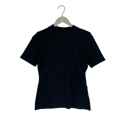 Aarre rib t-shirt, black | woman M