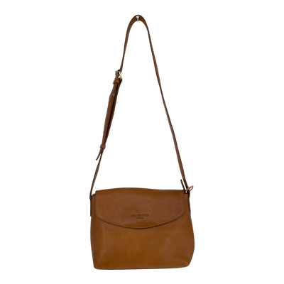 Holzrichter leather shoulder bag, caramel