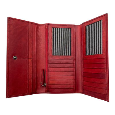 Holzrichter leather wallet, red