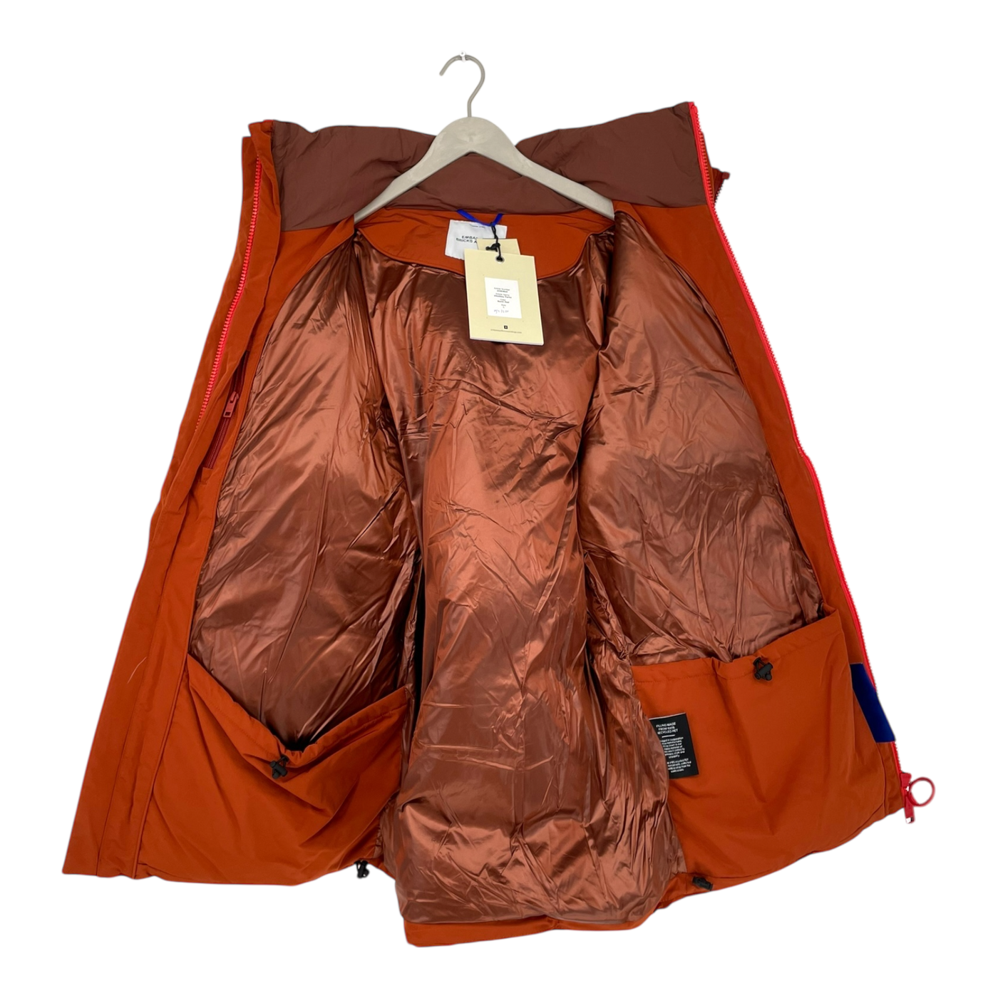 Embassy of Bricks and Logs whidbey winter jacket, burnt red | unisex L