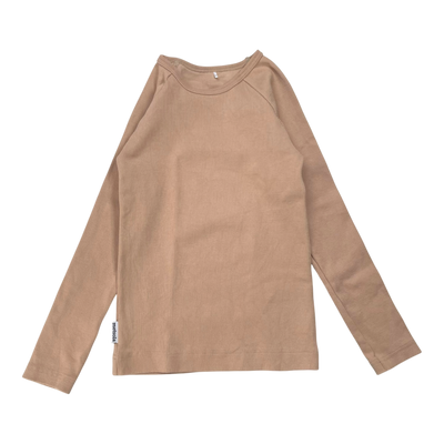 Metsola rib shirt, tan | 122cm