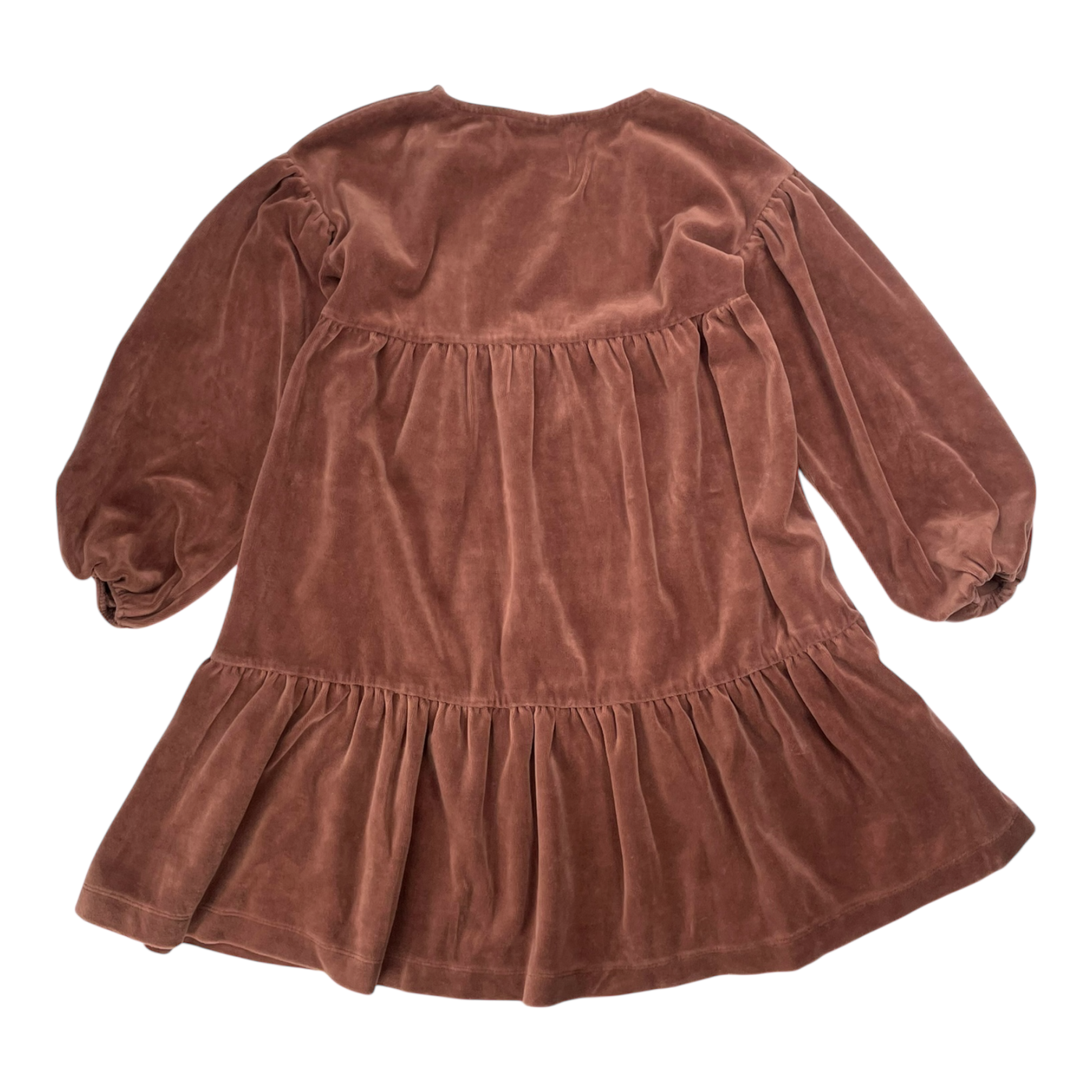 Mainio velour dress, brown | 134/140cm