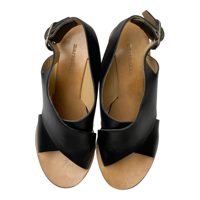 Marimekko leather sandals, black | 38