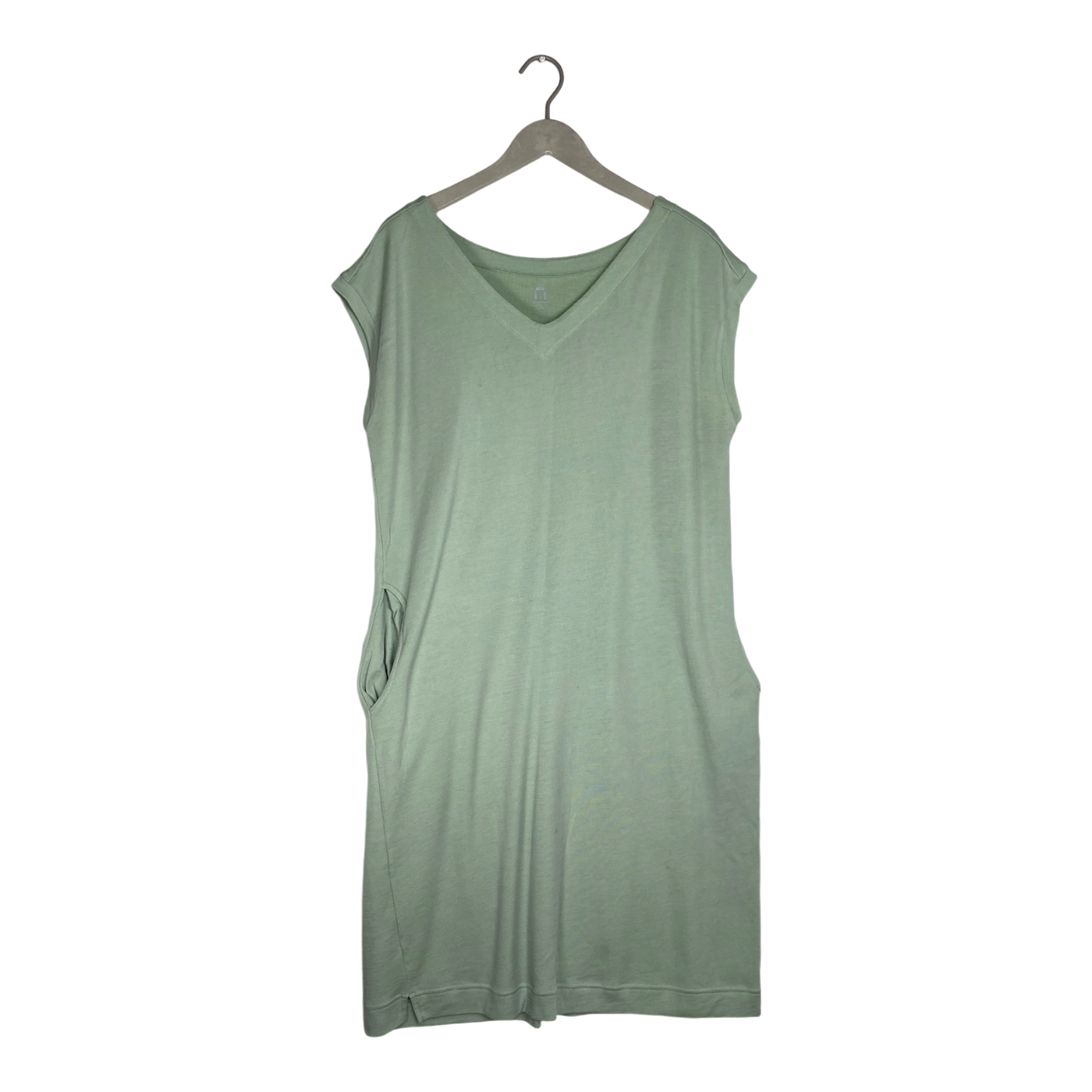 North Outdoor short sleeve merino dress, tea green | woman XXL