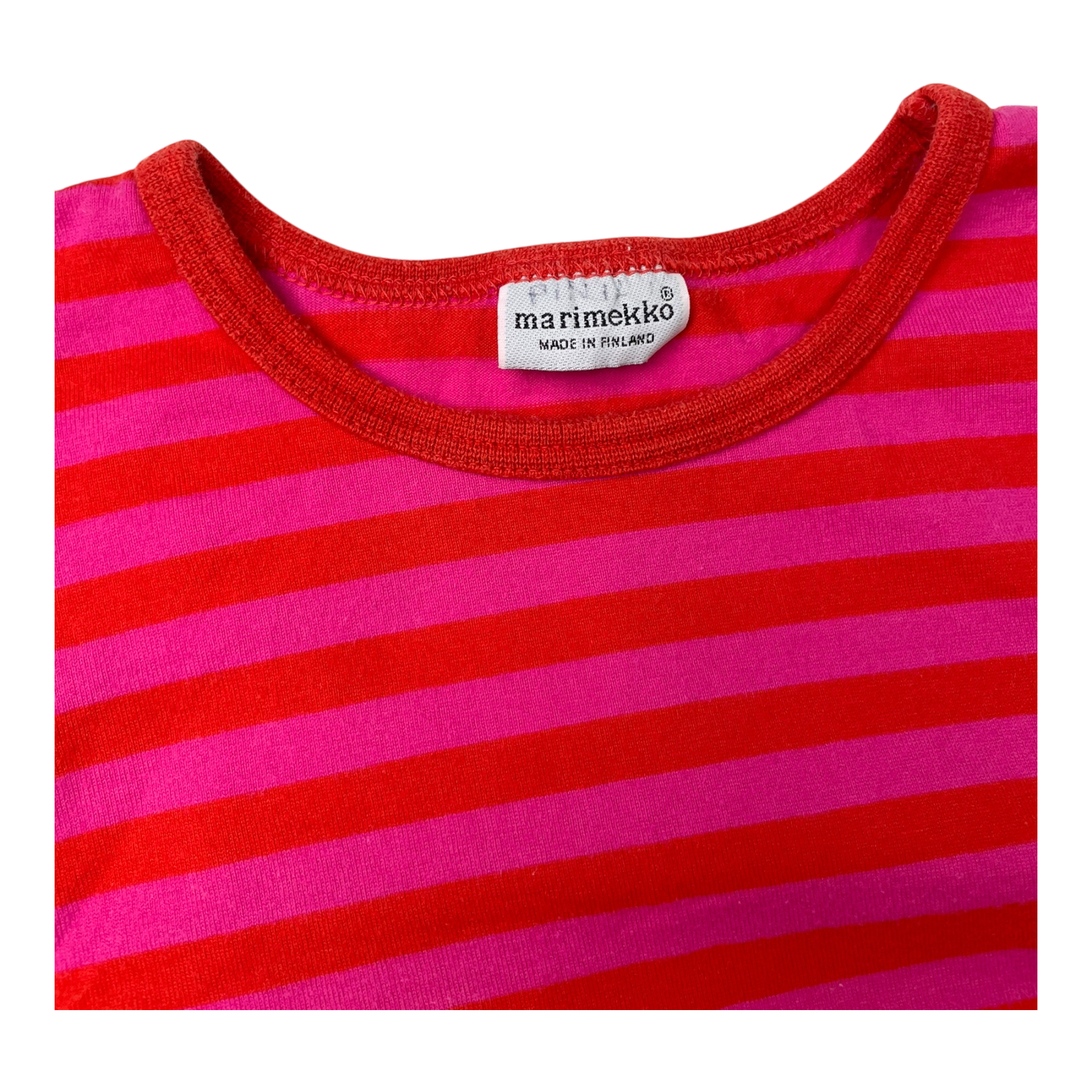 Marimekko stripe t-shirt, pink and red | 120cm