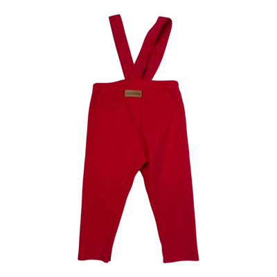 Metsola rib brace leggings, red | 74/80cm