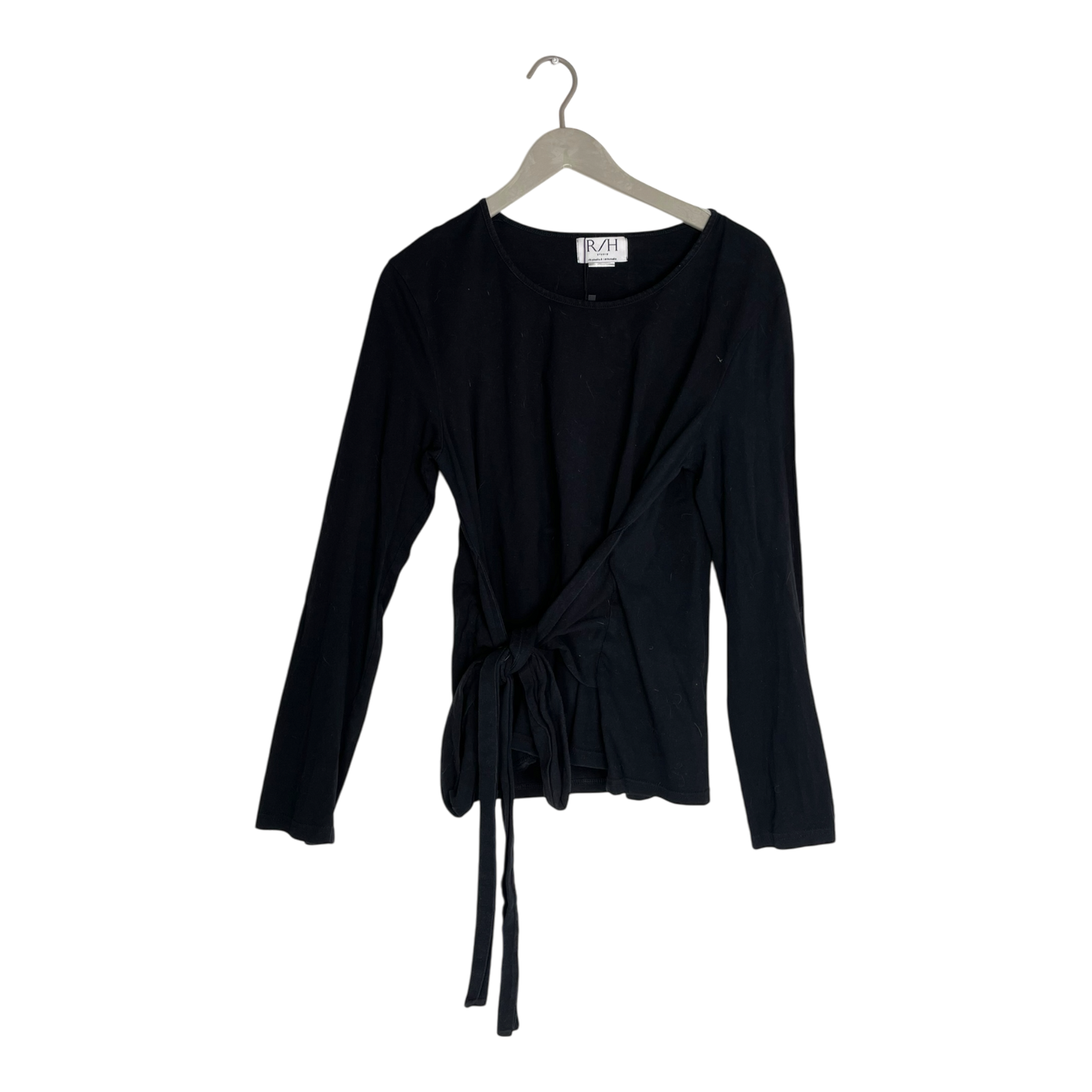 R/H Studio wrap shirt, black | woman XL