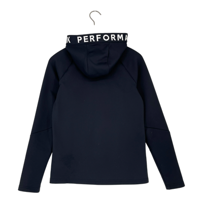 Peak Performance zip fleece hoodie, black | woman S