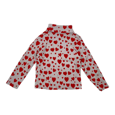 Mini Rodini turtleneck shirt, hearts | 104/110cm