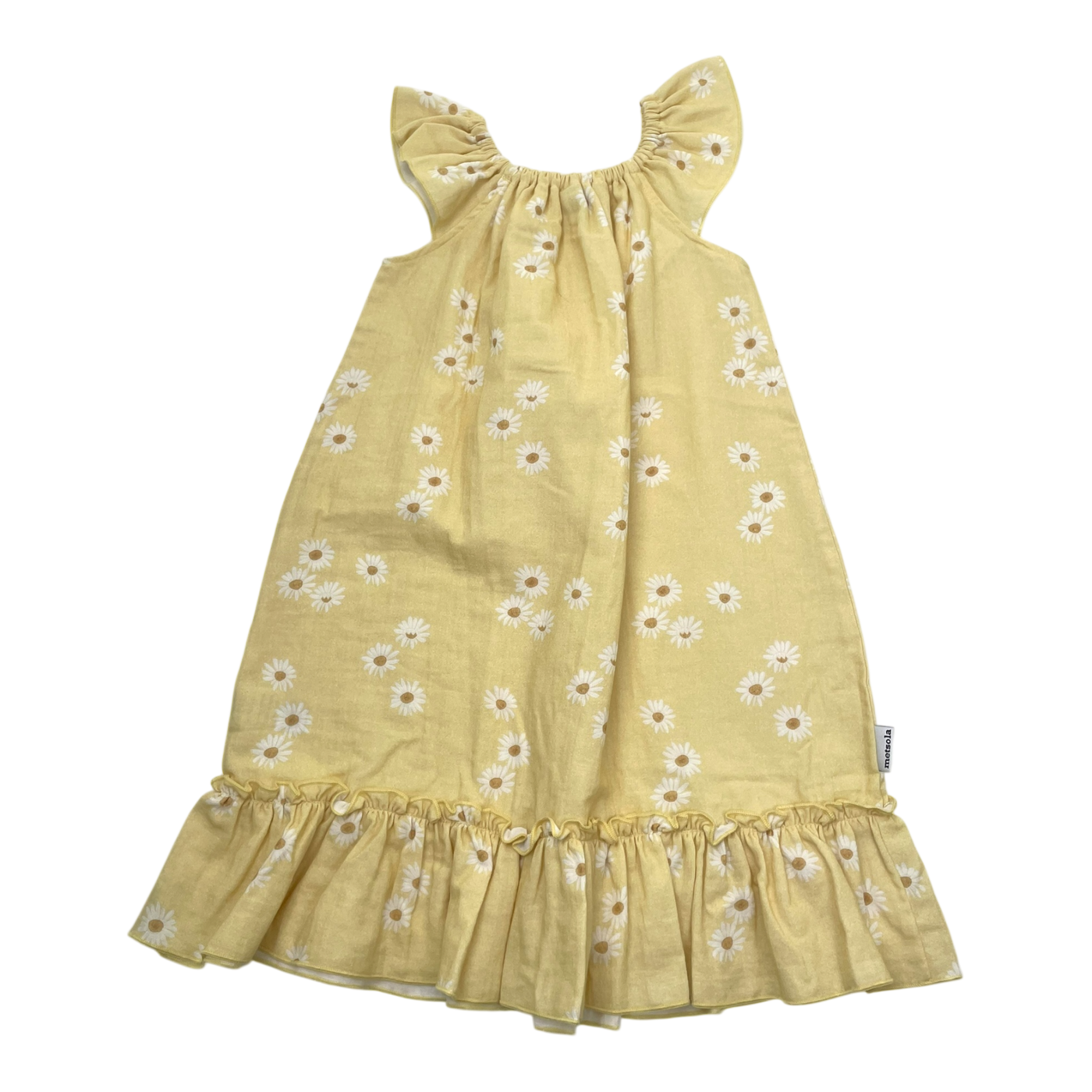 Metsola linen dress, flowers | 122/128cm