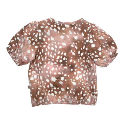 Kaiko puffy t-shirt, copper bambi | 86/92cm