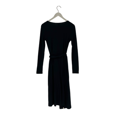 Kaiko soft wrap dress, black | woman XS