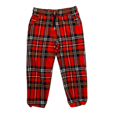 Mini Rodini fleece pants, checkered | 104/110cm