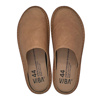 VIBAe Roma leather slippers, fawn tan | 44