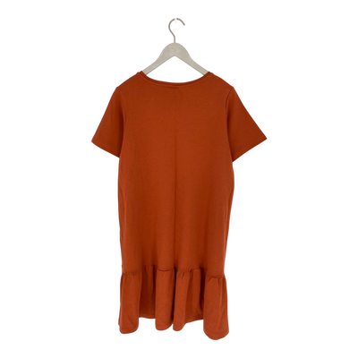 Kaiko ruffle t-shirt dress, rust | woman M